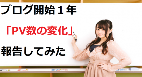 ブログ運営を初めて約1年…!PV数の変化について運営報告をしてみるぞ